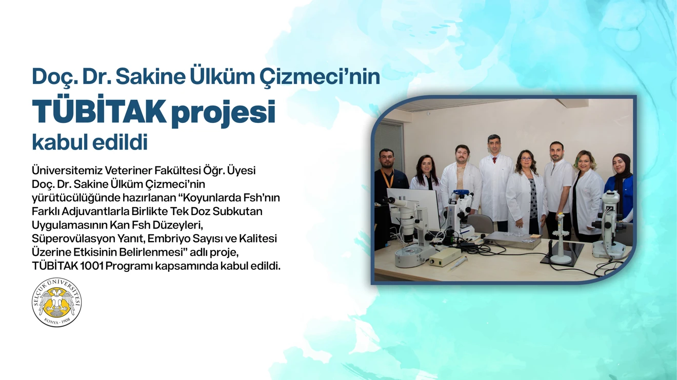 Doç. Dr. Sakine Ülküm Çizmeci’nin TÜBİTAK projesi kabul edildi
